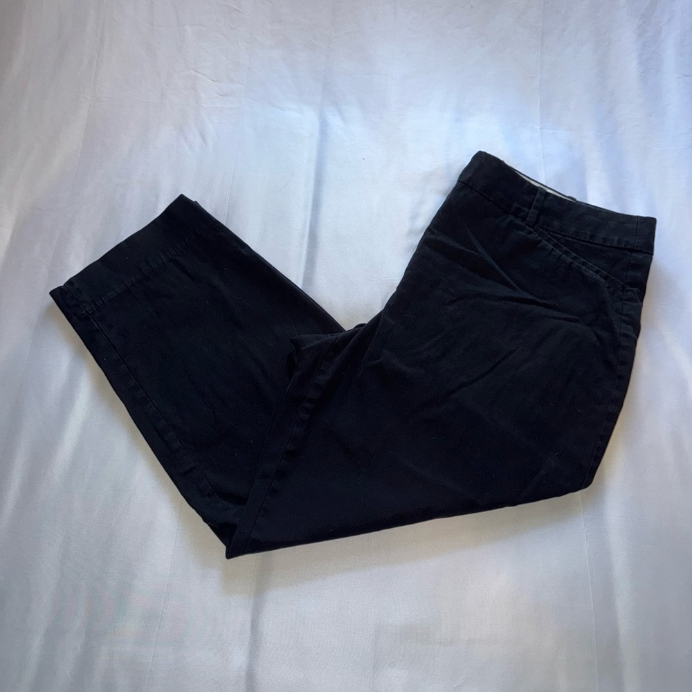 Talbots Black The Perfect Curvy Crop Pants Size 12